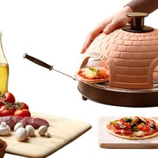 Emerio PO-115985 Piec do pizzy z ręcznie robionym okapem z terakoty, używany na sprzedaż  PL