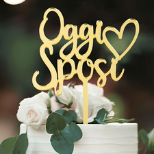 Cake topper scritta usato  Roma