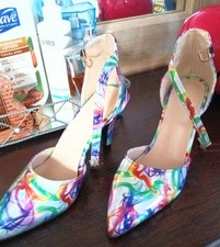 Multicolored heels pumps for sale  Port Saint Lucie