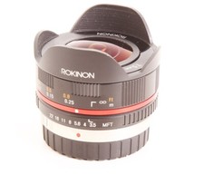 Lente olho de peixe Rokinon 7,5 mm f/3,5 - montagem micro 4/3 , usado comprar usado  Enviando para Brazil