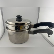 Panela a vapor Saladmaster aço inoxidável caldeira dupla com tampa 8" comprar usado  Enviando para Brazil