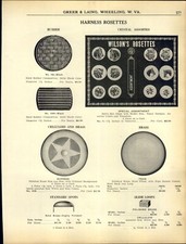 Usado, 1914 PAPER AD Wilson Brand arnês de sela rosetas bronze olho de touro vidro comprar usado  Enviando para Brazil