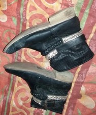Bottines cuir noir d'occasion  Le Lude