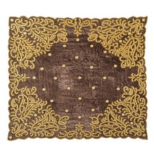 Corredor/capa de mesa marrom com miçangas à mão Sanskriti decoração para casa artesanato ooak comprar usado  Enviando para Brazil