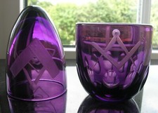 Masonic amethyst glass for sale  GILLINGHAM