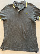 Camisa polo masculina Aeropostale grande cinza logotipo casual gola de tênis malha comprar usado  Enviando para Brazil