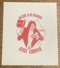 Alice Cooper: Welcome To My Nightmare. ADESIVO PROMOCIONAL RARO ORIGINAL NÃO USADO -1976-, usado comprar usado  Enviando para Brazil