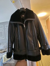 Wintermantel schwarz kunstlede gebraucht kaufen  Leck