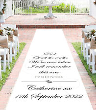 Personalised wedding aisle for sale  BINGLEY