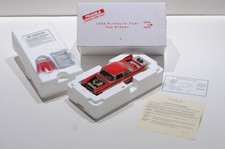 DANBURY MINT 1958 PLYMOUTH FURY PRO STREET SCALE ESCALA 1:24 VERMELHA ESCALA 1:24 CERTIFICADO DE AUTENTICIDADE E CAIXA comprar usado  Enviando para Brazil