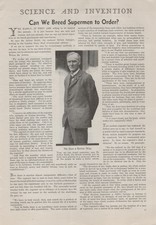 1931 britânico Sir Arthur Keith eugenia racismo reprodutor década de 1930 impressão artigo 8x12 comprar usado  Enviando para Brazil