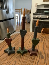 Velas de madeira rústicas primitivas feitas à mão arte popular, usado comprar usado Velas de madeira rústicas primitivas feitas à mão arte popular, usado comprar usado  Enviando para Brazil