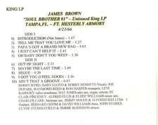 JAMES BROWN - 1966 ACETATE - Live In Tampa - UNISSUED King Records LP -  RARE! comprar usado  Enviando para Brazil