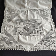 Vintage linen tatting for sale  WINKLEIGH