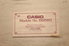 CASIO MODULE No. 350(NW) "USER´S GUIDE" MANUAL ORIGINAL 80s comprar usado  Enviando para Brazil