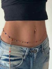 Bunte bauchkette strasssteinen gebraucht kaufen  Düsseldorf