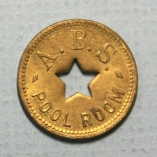 Portland Oregon A.B.S. Sala de bilhar boa para 5c Trade Maverick latão 21mm token comprar usado  Enviando para Brazil