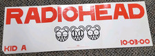 Usado, Pôster Radiohead Kid A Long 2000 PROMO BANNER 28x9 original EUA comprar usado  Enviando para Brazil