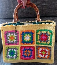 Borsa granny uncinetto usato  Pineto