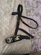 Black leather lunge for sale  HUDDERSFIELD