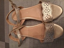 Ladies gold wedge for sale  BURY