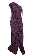 Vestido de noite KAUFMANFRANCO roxo lantejoulas enfeitado um ombro 44 comprar usado  Enviando para Brazil