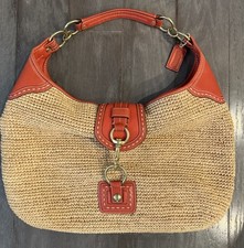 COACH LTD ED BLEECKER MILLIE NATURAL STRAW XL BOLSA DE OMBRO HOBO, usado comprar usado  Enviando para Brazil