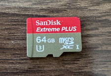 Cartão de memória 64GB Sandisk Extreme Plus micro SD XC U3 XC 1 comprar usado  Enviando para Brazil