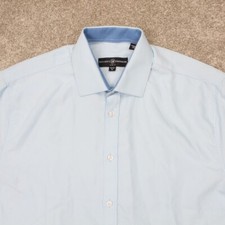 Usado, Camisa Society of Threads Adulto 15-15 1/2, 33-34 Azul Médio Slim Fit Botão L/S comprar usado  Enviando para Brazil