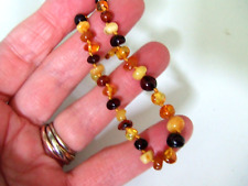 Amber bead necklace for sale  WOKING