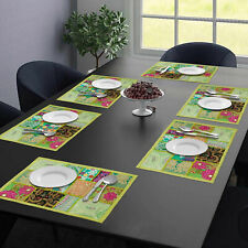 Placemats de algodão feitos à mão para mesa de jantar conjunto de 6 tapetes verdes comprar usado  Enviando para Brazil
