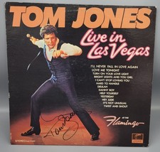 TOM JONES assinado LIVE IN LAS VEGAS LP 1969 FLAMINGO CASINO autógrafo PROVA comprar usado  Enviando para Brazil