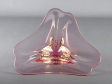 Peça central de vidro vaso rosa submerso três pontas vintage século XX comprar usado  Enviando para Brazil