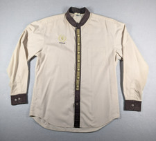 Usado, Camisa vintage Caesars Palace bege grande manga longa uniforme de revendedor de sala de pôquer comprar usado  Enviando para Brazil