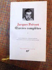 Pleiade prevert oeuvres d'occasion  Paris V