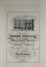 Usado, 1826 ANTIGO ANÚNCIO COMERCIAL IMPRESSO CHELTENHAM PONTEIRO HENRY COMERCIANTE DE VINHOS E BEBIDAS ESPIRITUOSAS comprar usado  Enviando para Brazil