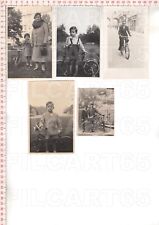 F7041 CICLISMO 1930/40 BICICLETTA 5 FOTO ADULTO TRICICLO BAMBINO CYCLING CHILD comprar usado  Enviando para Brazil