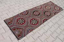 Tapete tribal vermelho e preto feito à mão corredor vintage 2x6 pés para corredores, usado comprar usado  Enviando para Brazil