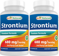 Pacote com 2 Best Naturals estrôncio 680mg/porção 90 cápsulas comprar usado  Enviando para Brazil