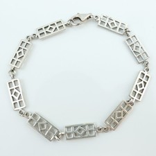 Usado, Pulseira painel padrão celta prata esterlina 0,925 9" - 10,9 gramas comprar usado  Enviando para Brazil
