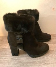 Bottines daim fourrure d'occasion  Paris VIII