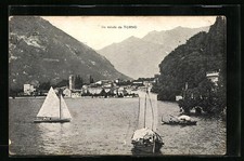 Torno, Blick vom See auf den Ort, Ansichtskarte  comprar usado  Enviando para Brazil