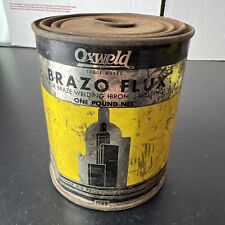 Lata de lata rústica vintage Oxweld Brazo Flux Art Deco Union Carbide Co ~4” soldagem comprar usado  Enviando para Brazil