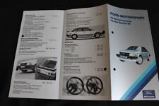 1981 Escort Ford RS Motorsport Tuning Sitz Räder Teile Zubehör Prospekt Brochure comprar usado  Enviando para Brazil