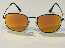Óculos de sol Ray-Ban RB3548 hexagonal unissex armação preta/lente espelhada laranja comprar usado  Enviando para Brazil