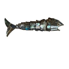 PEIXE ARTICULADO VINTAGE 8" CONCHA DE ABALONE "ESCAMAS" (México?) ABRIDOR DE GARRAFAS comprar usado  Enviando para Brazil