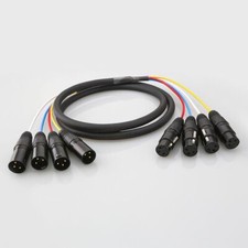 Cabos de áudio HiFi interconexão cabo cobra 4 canais XLR macho para fêmea comprar usado  Enviando para Brazil