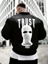 Jaqueta masculina acolchoada de poliéster | Trust Nobody Style | Bodybuilder Gym Fit comprar usado  Enviando para Brazil