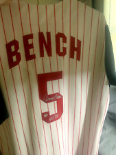 JOHNNY BENCH CINCINNATI REDS ASSINADO INSCRITO MAJESTOSO JERSEY GG em perfeito estado com etiquetas comprar usado  Enviando para Brazil