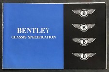 Bentley chassis specification for sale  LEICESTER